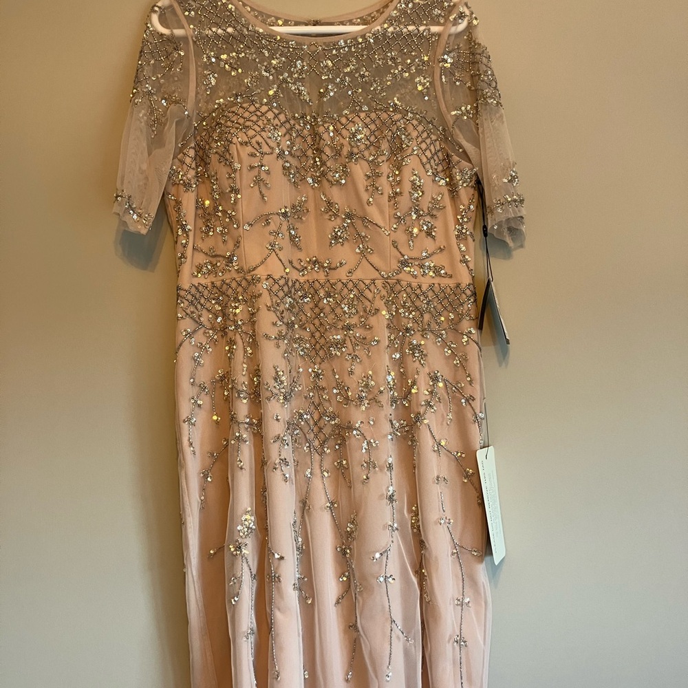 NWT Mauve Beaded Mini Dress